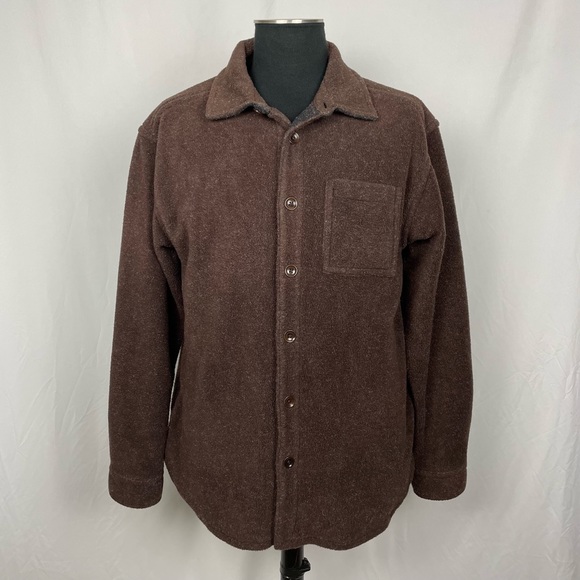 Tommy Bahama Brown Fleece Shirt Jacket 